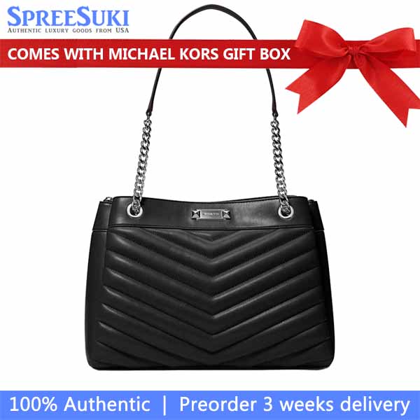 Michael Kors Whitney Medium Quilted Tote Bag Black # 35R4SWHT6U