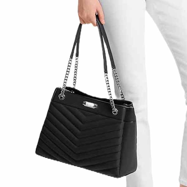 Michael Kors Whitney Medium Quilted Tote Bag Black # 35R4SWHT6U