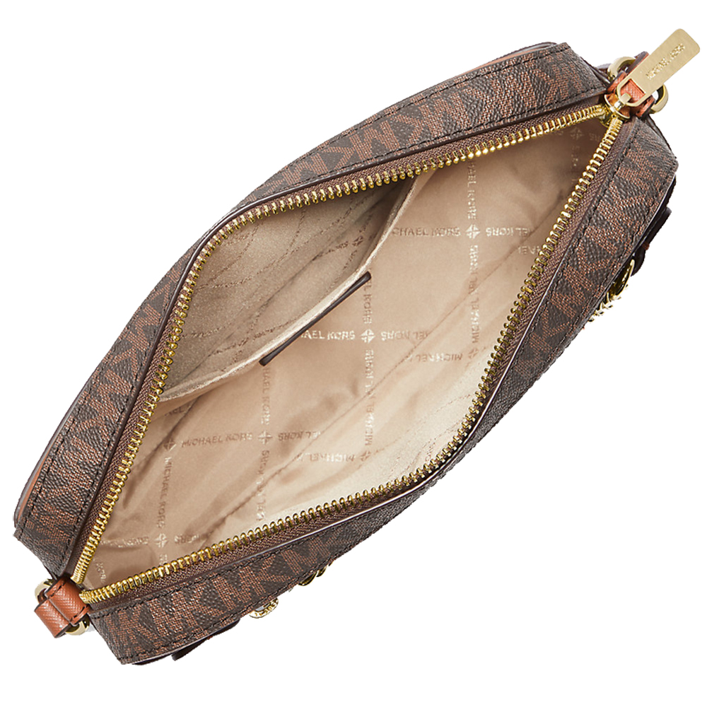 Michael Kors Crossbody Bag Large Jet Set Item Ew East West Chain Crossbody Brown # 35S1GTTC9B