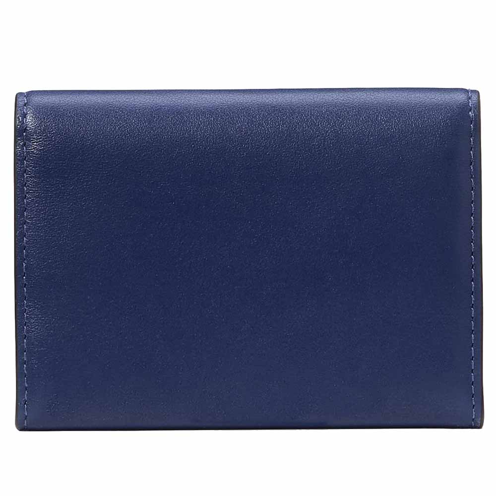 Kate Spade Label Card Case Trifold Wallet Deep Lake # KI724
