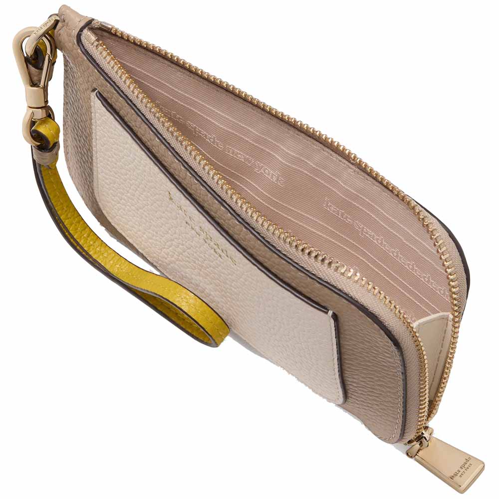 Kate Spade Ava Colorblocked Coin Card Case Wristlet Tigers Eye Multi # KF932