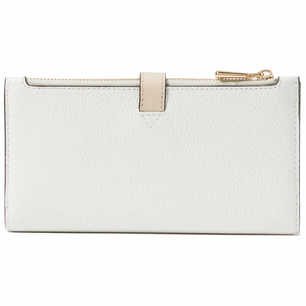 Kate Spade Knott Colorblocked Zip Slim Wallet Light Cream Multi # KH174