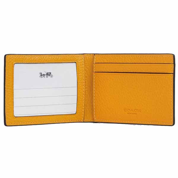 Coach Men Compact Billfold Wallet Buttercup # CM167