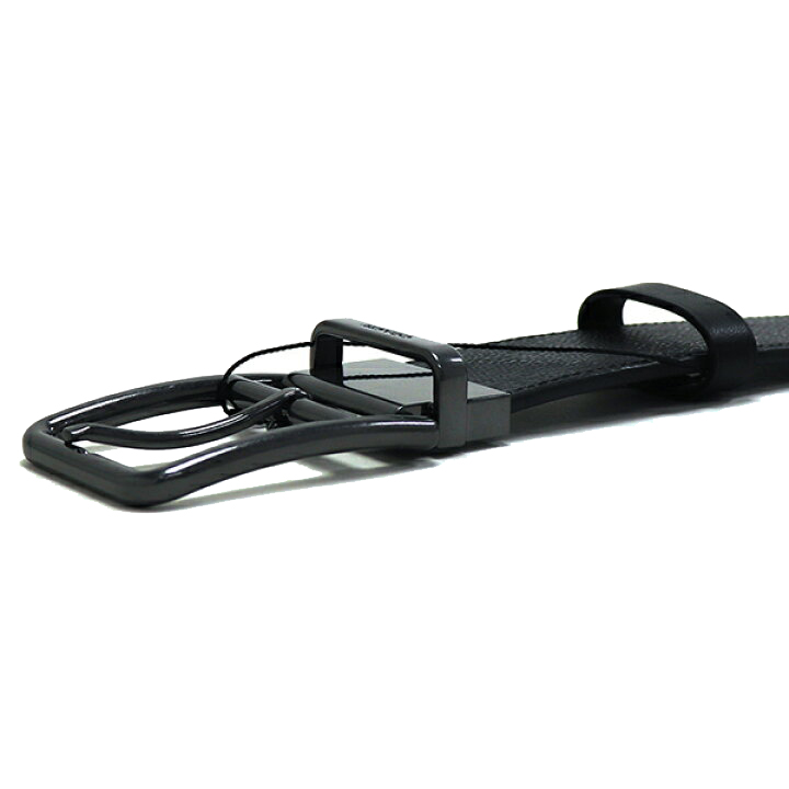 Coach Men Double Bar Buckle Cut To Size Reversible Belt, 38 Mm Gunmetal Charcoal Black # CY997