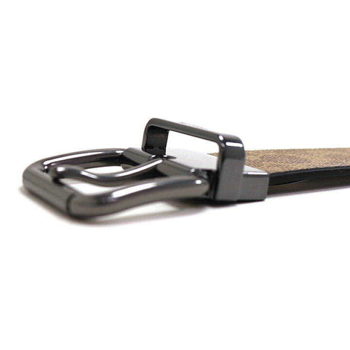 Coach Men Roller Buckle Cut To Size Reversible Belt, 38 Mm Gunmetal Tan Charcoal # CY922