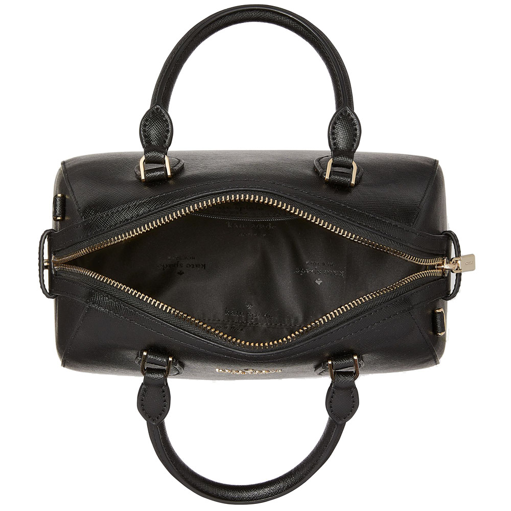 Kate Spade Madison Saffiano Leather Duffle Crossbody Bag Sling Black # KF493D2