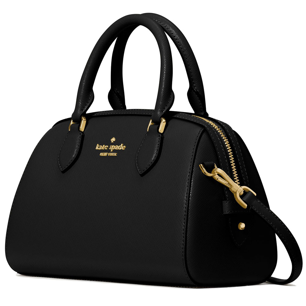 Kate Spade Madison Saffiano Leather Duffle Crossbody Bag Sling Black # KF493D2