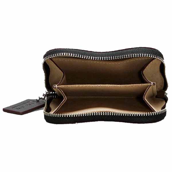 Coach Men Zip Around Wallet In Coachtopia Leather Black # CBM03