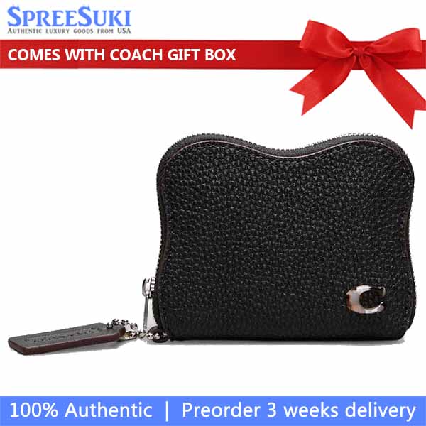 Coach Men Zip Around Wallet In Coachtopia Leather Black # CBM03