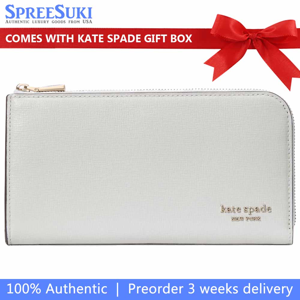 Kate Spade Devin Zip Around Continental Wallet Stone Path # KI673