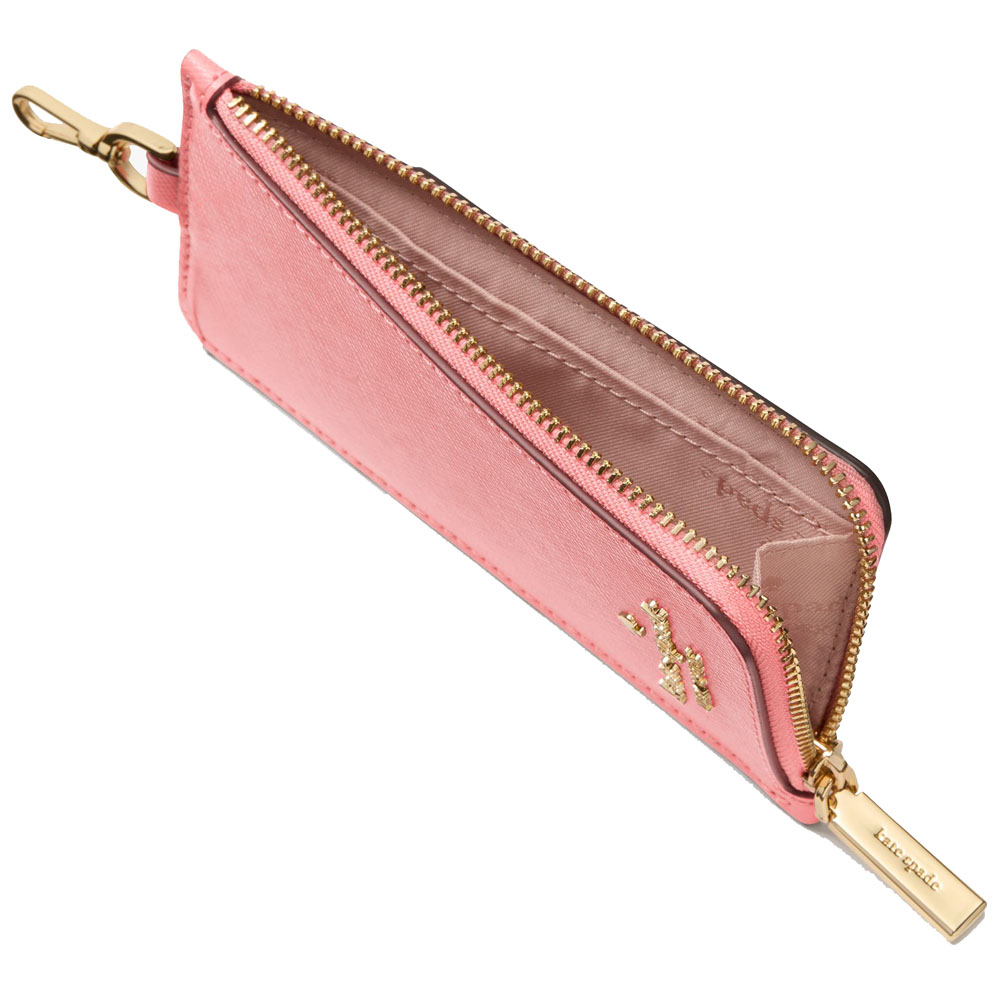 Kate Spade Madison Saffiano Leather Card Case Lanyard Terracotta Tile # KC573