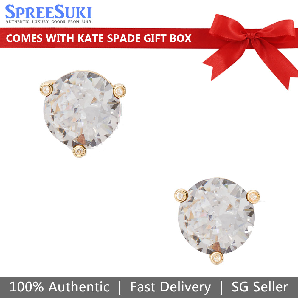 Kate Spade Rise And Shine Studs Clear Gold # O0RU3080