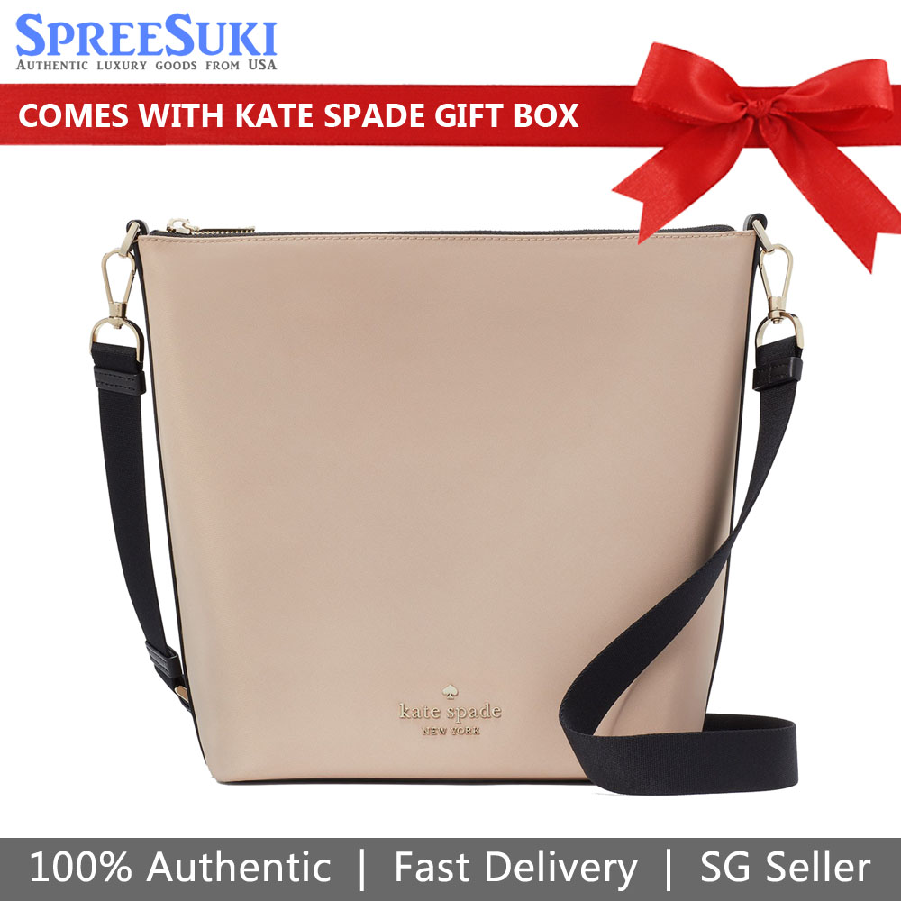 Kate Spade Chelsea Colorblock Large Duffle Crossbody Sling Bag Warm Beige Multi # KG459