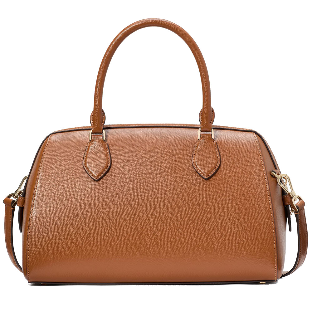 Kate Spade Madison Saffiano Leather Large Duffle Crossbody Sling Bag Cavern Clay Brown # KI830