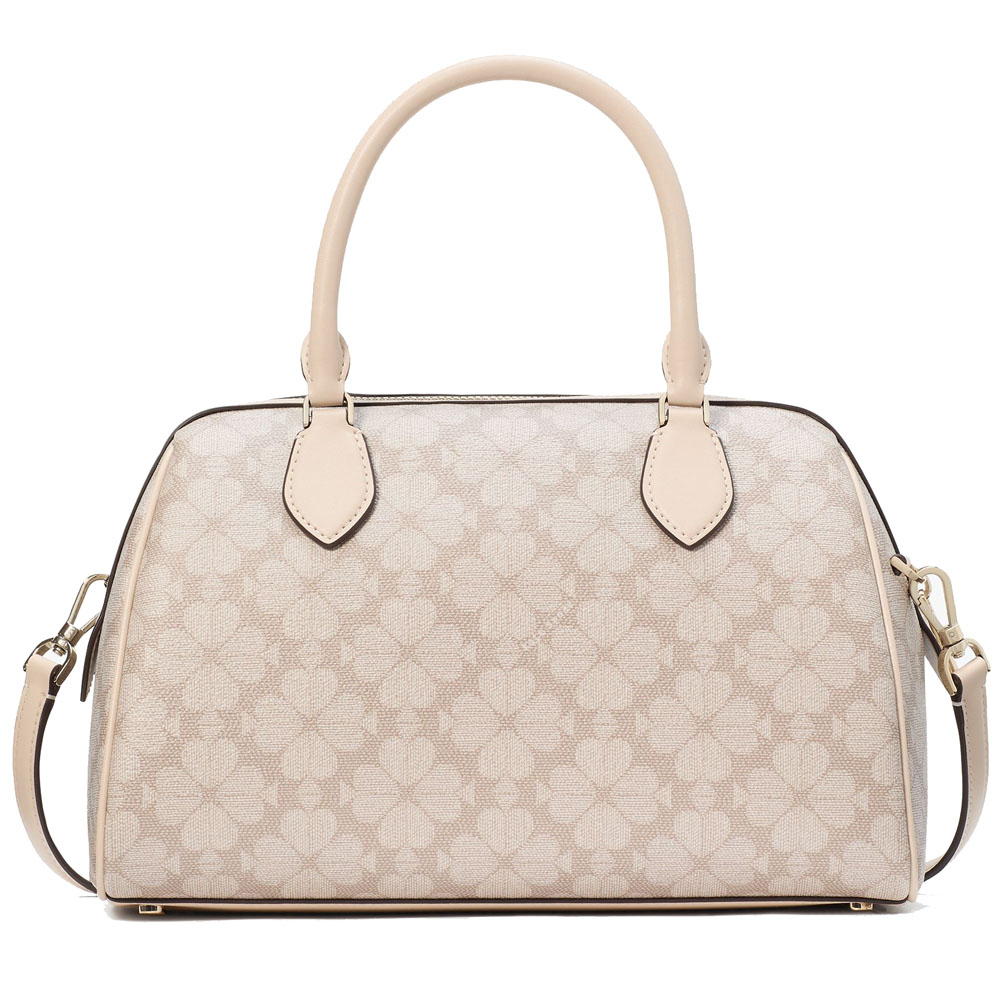 Kate Spade Signature Spade Flower Large Dolly Duffle Crossbody Sling Bag Dark Beige # KI831