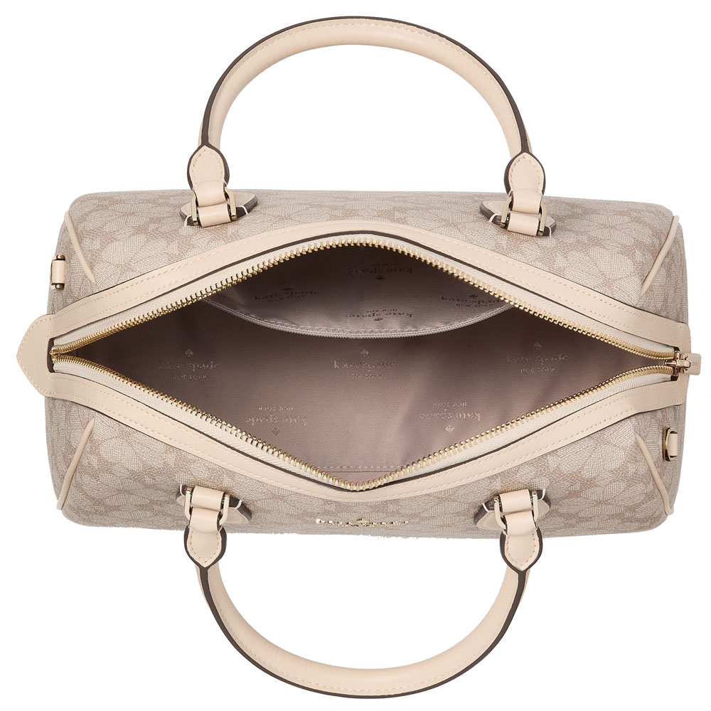 Kate Spade Signature Spade Flower Large Dolly Duffle Crossbody Sling Bag Dark Beige # KI831
