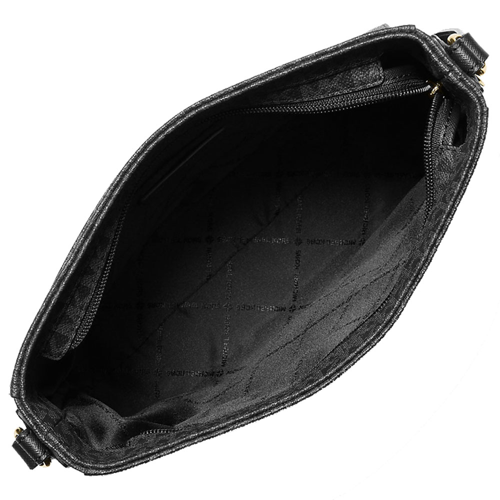 Michael Kors Jet Set Travel Large Logo Messenger Bag Black # 35F8GTVM7B