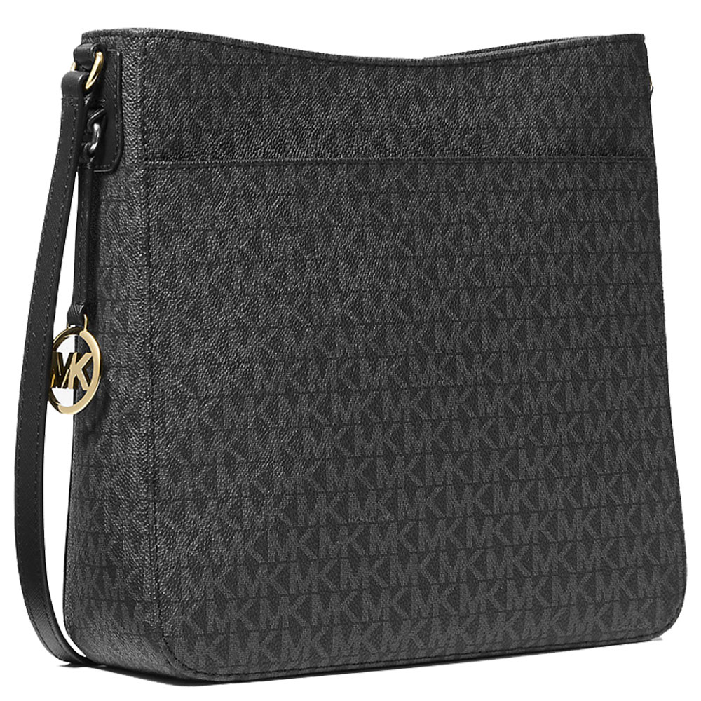 Michael Kors Jet Set Travel Large Logo Messenger Bag Black # 35F8GTVM7B