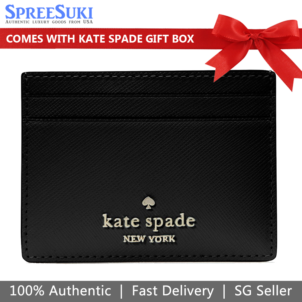 Kate Spade Madison Saffiano Leather Small Card Holder Black # KI368
