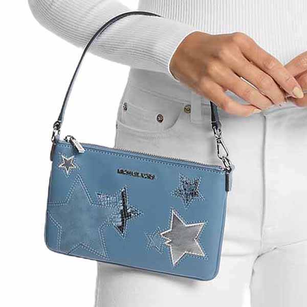 Michael Kors Jet Set Small Printed Wristlet Cornflower # 35F5STVW5L