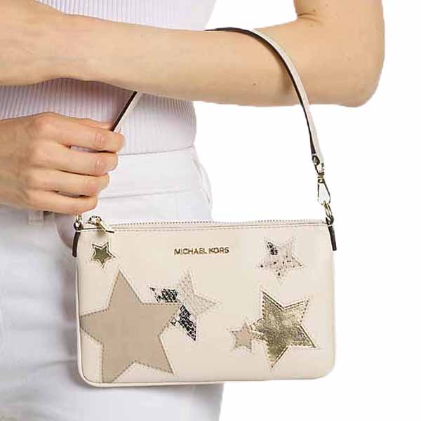 Michael Kors Jet Set Small Printed Wristlet Lt Cream # 35F5GTVW5L