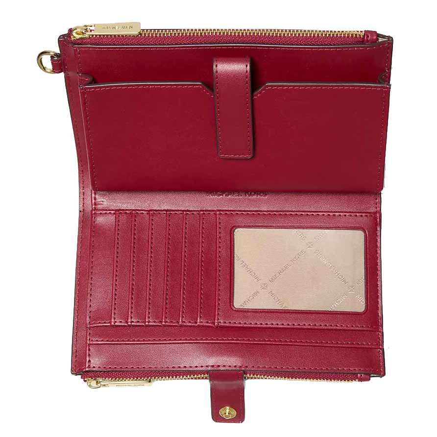 Michael Kors Jet Set Large Ombré Signature Logo Wristlet Cherry # 35S5GTVW3V