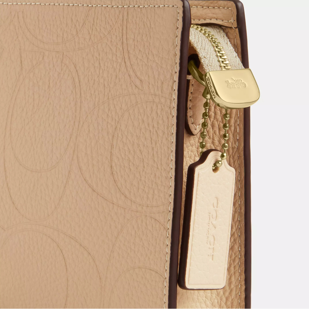 Coach Slim Crossbody Bag In Signature Leather Im Oat # CCI75
