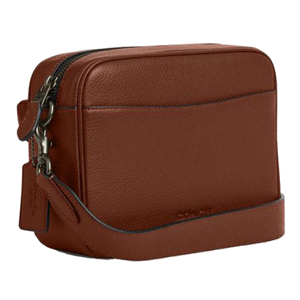 Coach Warner Crossbody Bag In Signature Suede Caramel Sable # CCG08