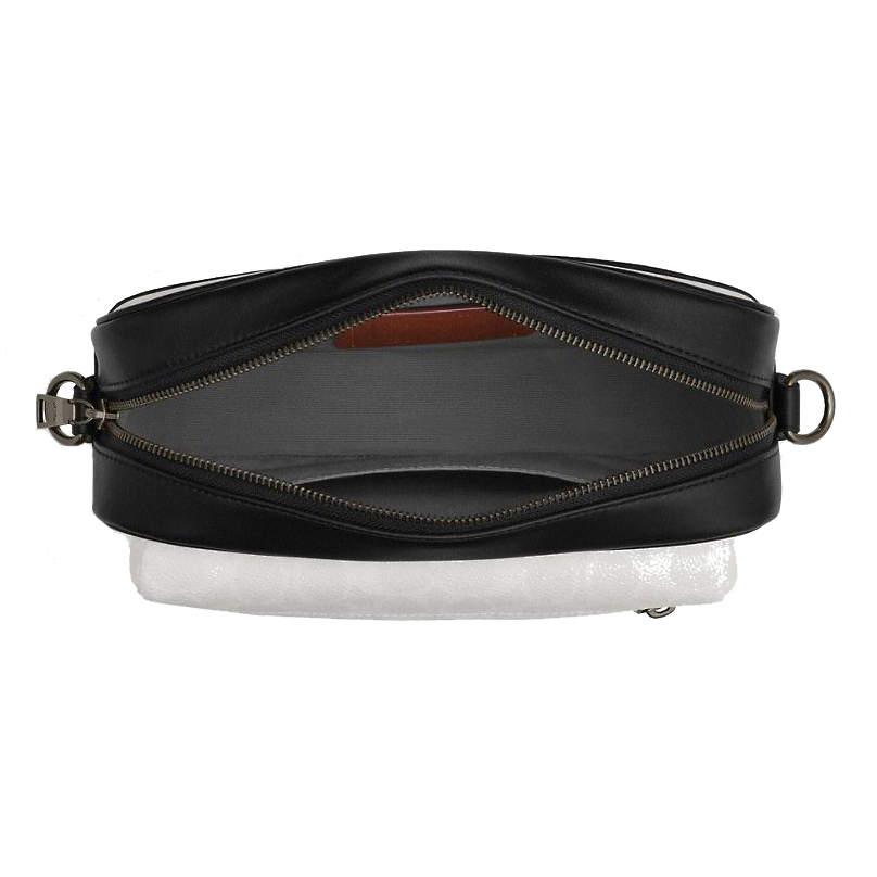 Coach Elias Crossbody In Signature Canvas Gunmetal Chalk Black # CZ401