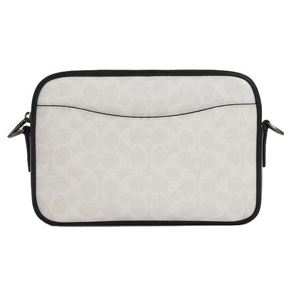 Coach Elias Crossbody In Signature Canvas Gunmetal Chalk Black # CZ401