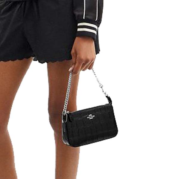 Coach Nolita 19 Silver Black # CN382