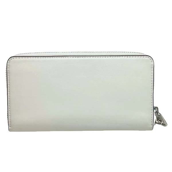 Coach Long Zip Around Wallet Silver Chalk # CR623