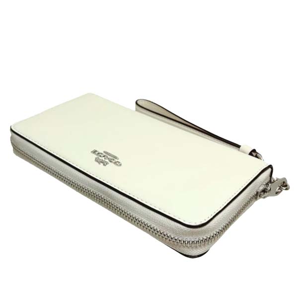 Coach Long Zip Around Wallet Silver Chalk # CR623
