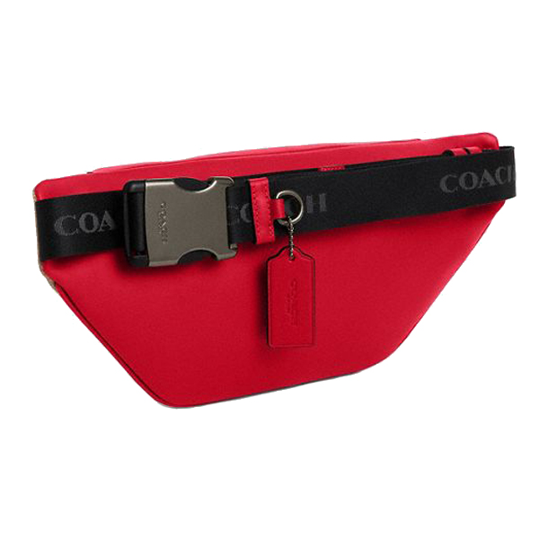 Coach Racer Small Belt Bag In Maxi Signature Canvas Bold Red # CBI67