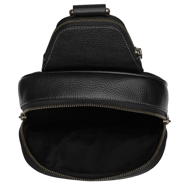 Coach Ethan Pack In Signature Leather Gunmetal Black # CCF68