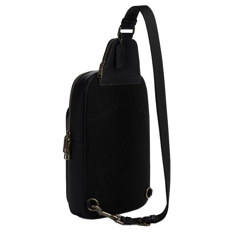 Coach Ethan Pack In Signature Canvas Gunmetal Charcoal Black # CBI71