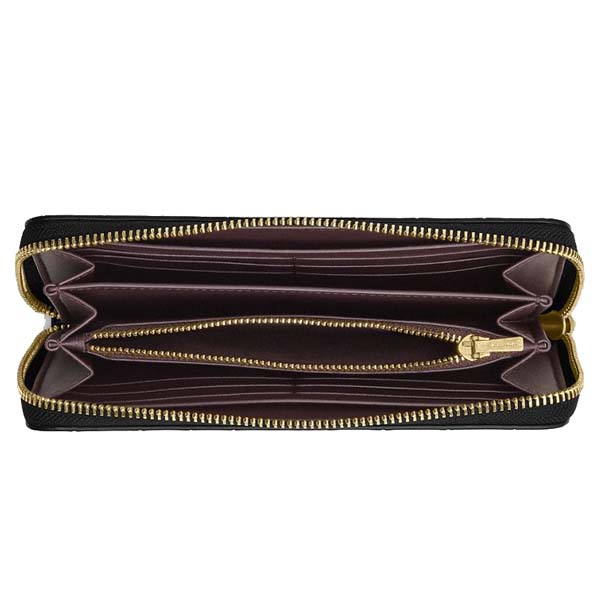 Coach Long Zip Around Wallet Black # CT083
