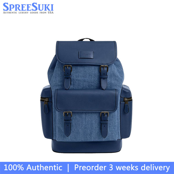 Coach Sprint Backpack Denim Deep Blue # CBI76