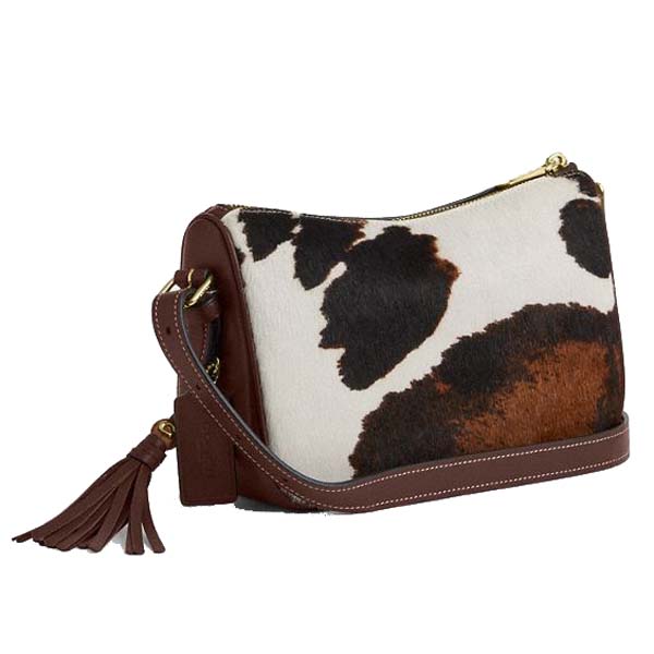 Coach Kailey Shoulder Bag With Cow Print And Tassel Cow Multi # CCC84