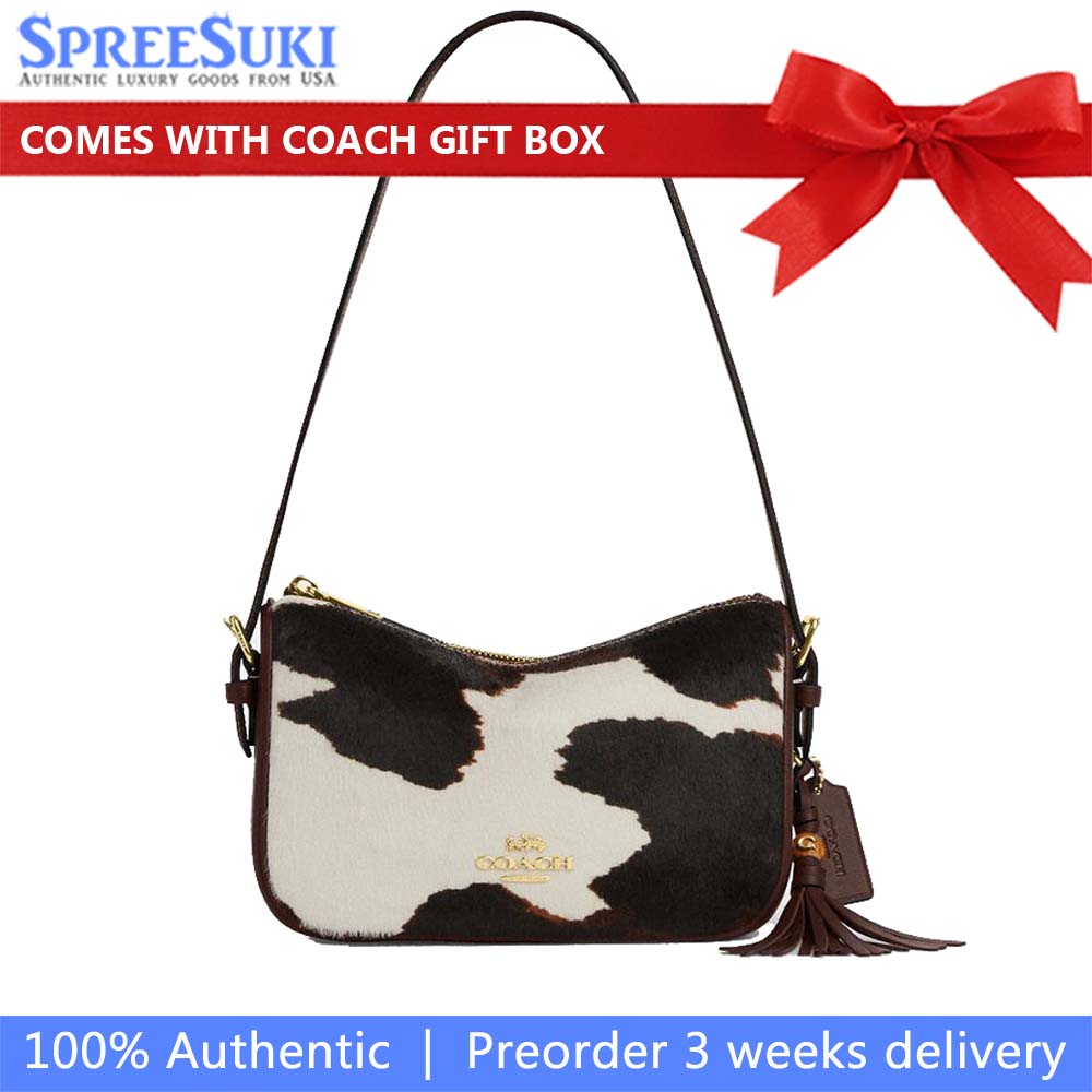 Coach Kailey Shoulder Bag With Cow Print And Tassel Cow Multi # CCC84
