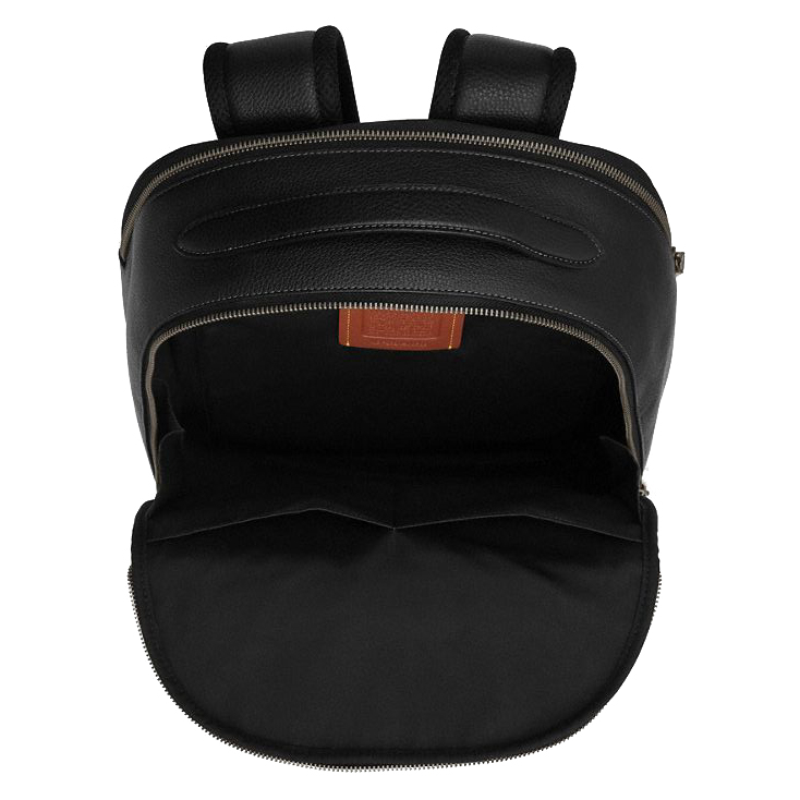 Coach Ethan Backpack In Signature Leather Gunmetal Black # CCF69