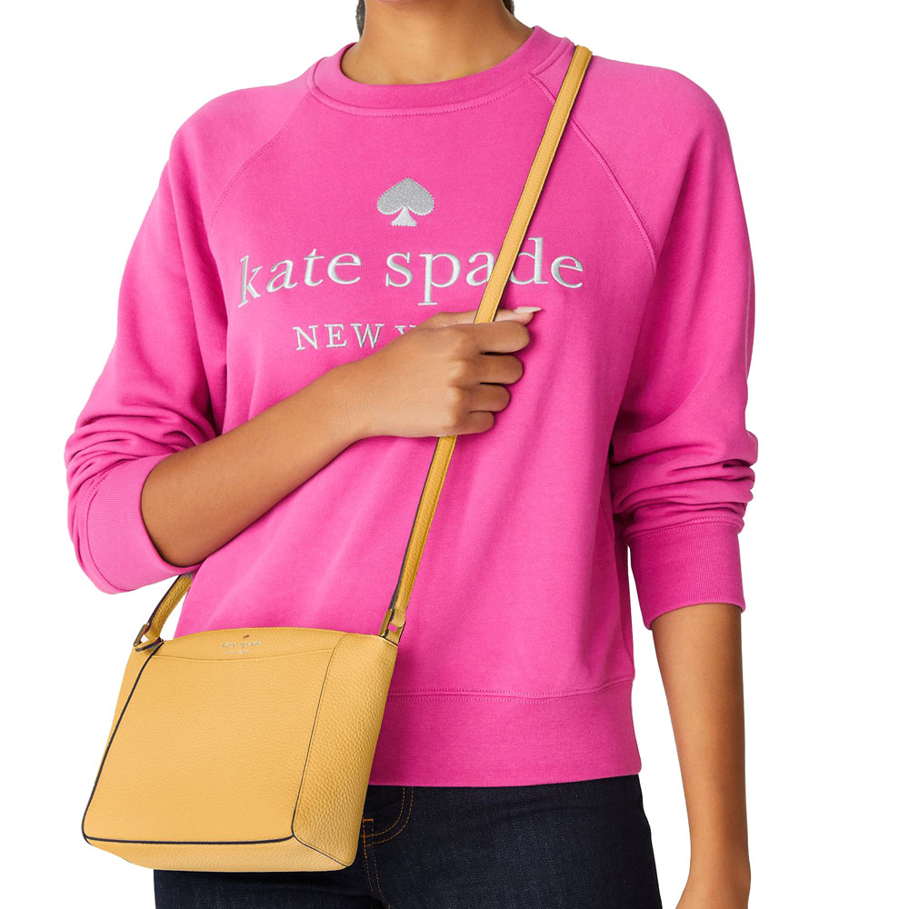 Kate Spade Crossbody Bag Monica Leather Crossbody Fresh Hay # WKR00258
