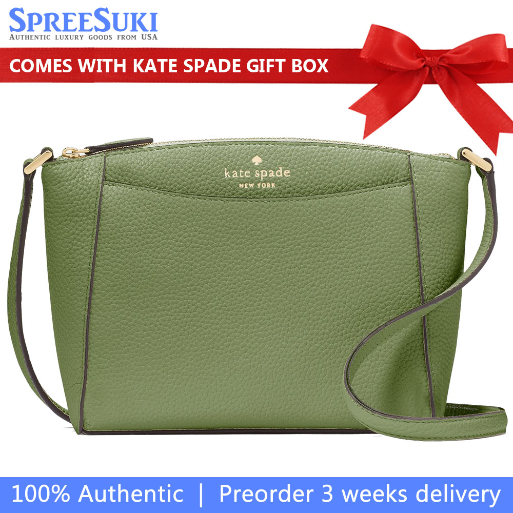 Kate Spade Crossbody Bag Monica Leather Crossbody Cedar Stand # WKR00258
