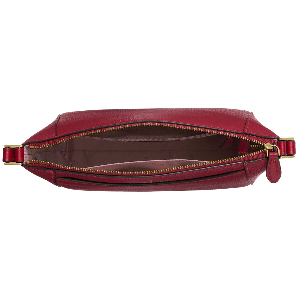 Kate Spade Crossbody Bag Monica Leather Crossbody Red Jam # WKR00258