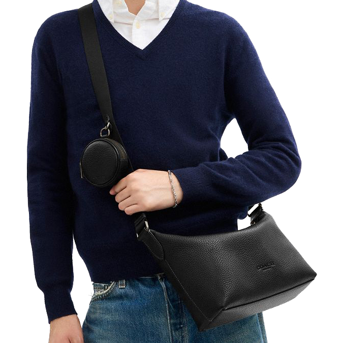 Coach Small Finn Crossbody Bag With Pouch Black # CCG20
