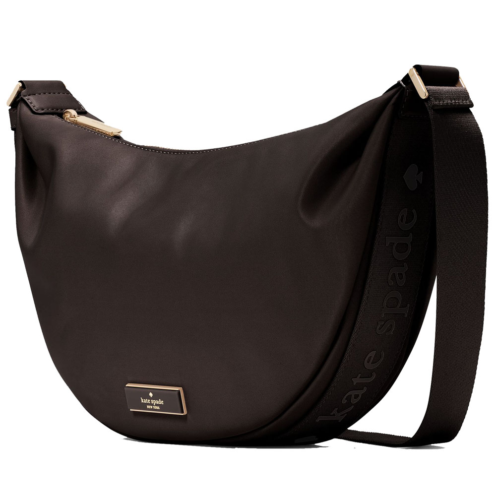 Kate Spade Carter Nylon Medium Sling Bag Hot Fudge # KL966
