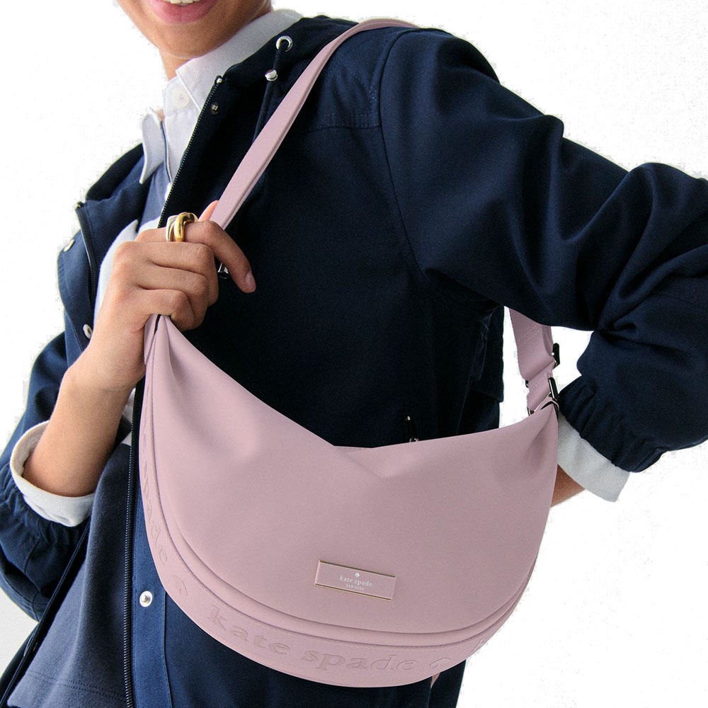 Kate Spade Carter Nylon Medium Sling Bag Lavender Smoke # KL966