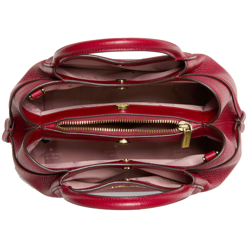 Kate Spade Sling Bag Crossbody Pebble Leather Dumpling Small Satchel Red Jam # K8135