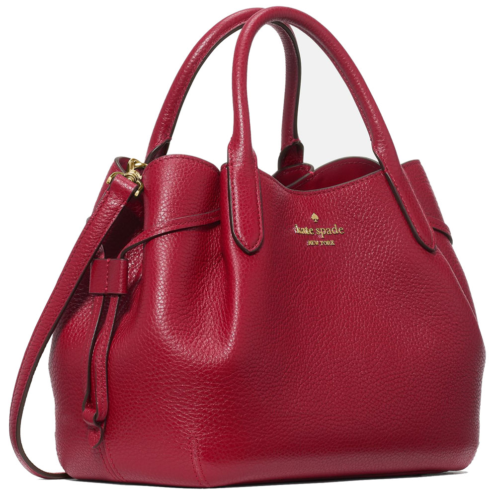 Kate Spade Sling Bag Crossbody Pebble Leather Dumpling Small Satchel Red Jam # K8135