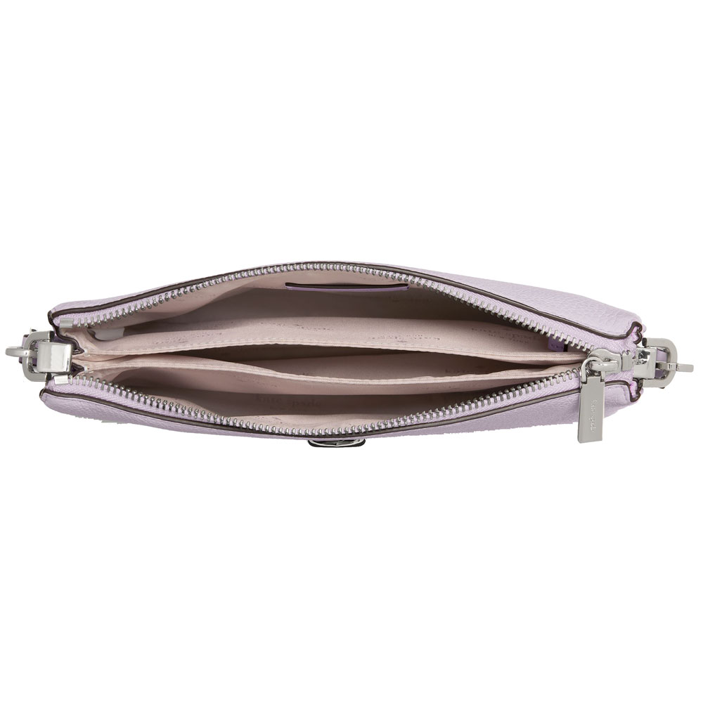 Kate Spade Kayla Small Triple Compartment Crossbody Light Frozen Lilac # KL806